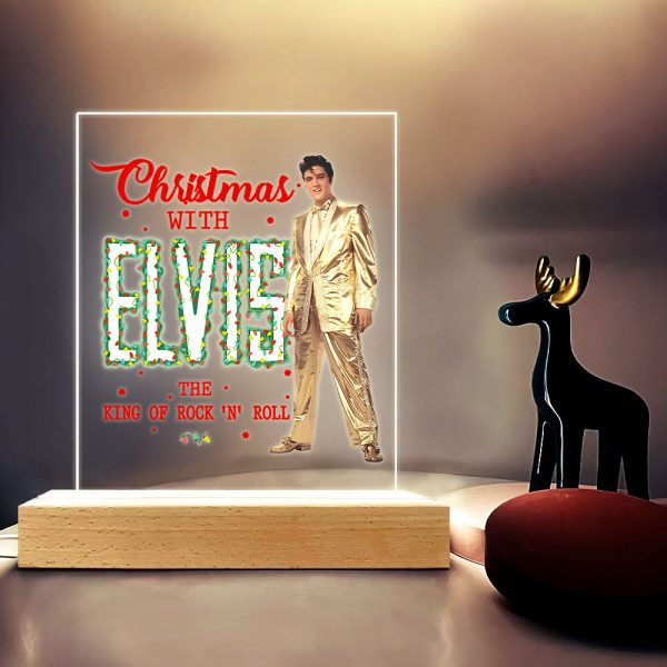 Elvis Presley Led Light with Wooden Base (7 Colors) - TANTN 9443