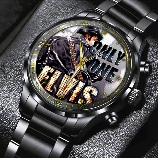 Elvis Presley Black Stainless Steel Watch - GNE 1898