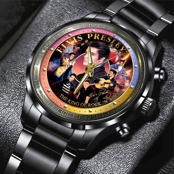 Elvis Presley Black Stainless Steel Watch - GNE 1900