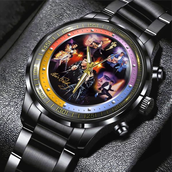 Elvis Presley Black Stainless Steel Watch - GNE 1902