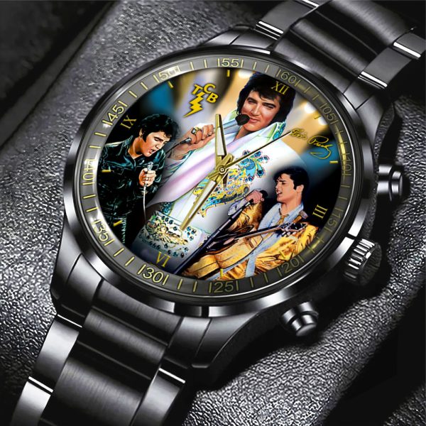 Elvis Presley Black Stainless Steel Watch - GNE 1903