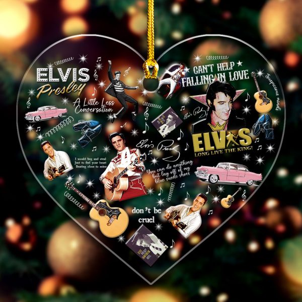 Elvis Presley Custom Shape Clear 1-Sided Acrylic Ornament - HOATT 7129