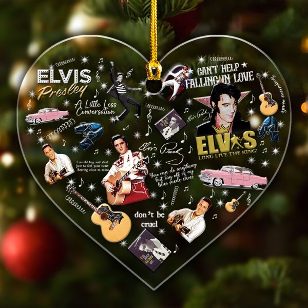 Elvis Presley Custom Shape Clear 1-Sided Acrylic Ornament - HOATT 7129