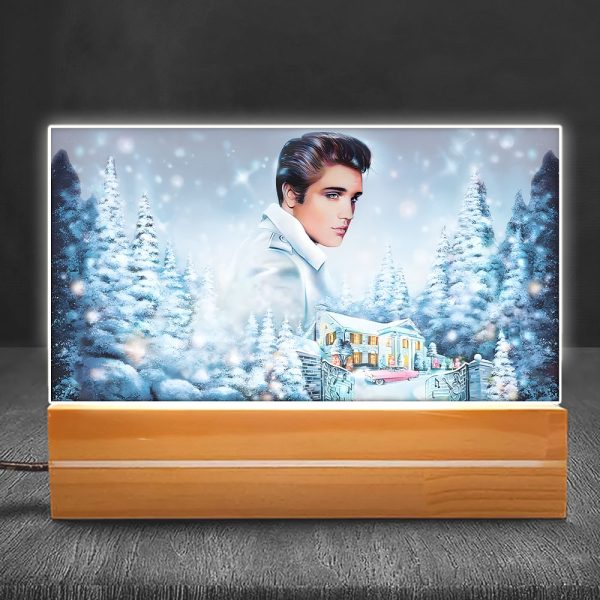 Elvis Presley Led Light with Wooden Base (7 Colors) - MAITM 8877