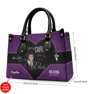 Personalized Elvis Presley Leather HandBag - HOATT 7087