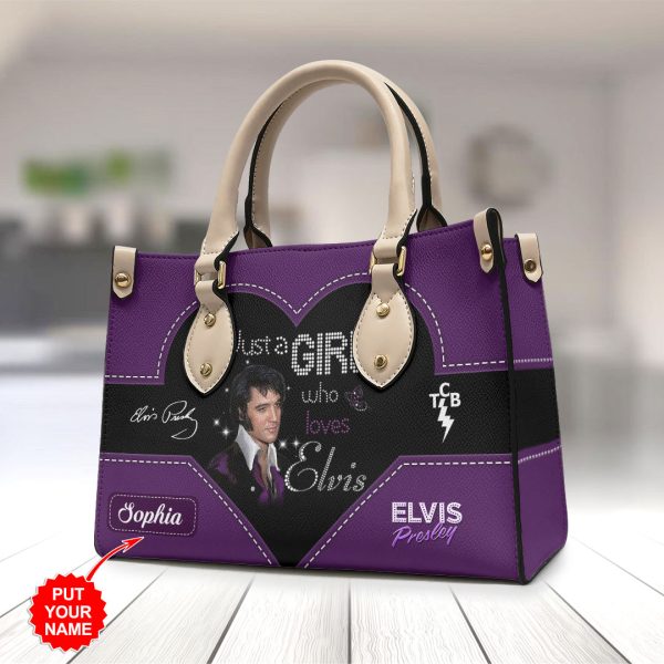 Personalized Elvis Presley Leather HandBag - HOATT 7087