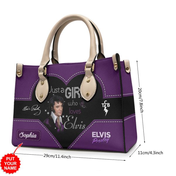 Personalized Elvis Presley Leather HandBag - HOATT 7087