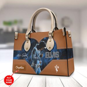 Personalized Elvis Presley Leather HandBag - HOATT 7090