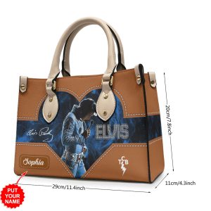 Personalized Elvis Presley Leather HandBag - HOATT 7090