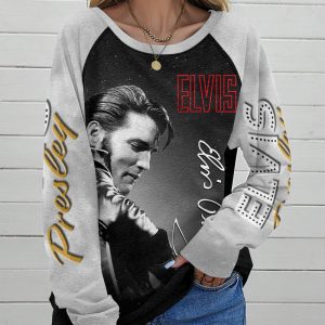 Elvis Presley Round Neck Raglan Sleeve Sweatshirt – MAITM 8854