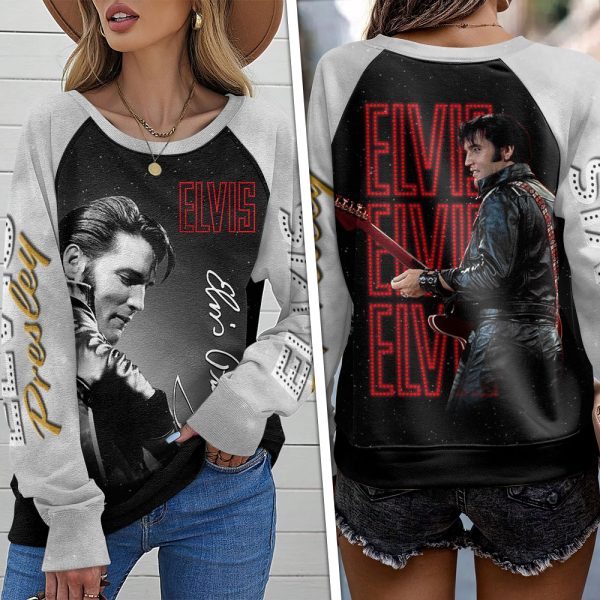 Elvis Presley Round Neck Raglan Sleeve Sweatshirt – MAITM 8854