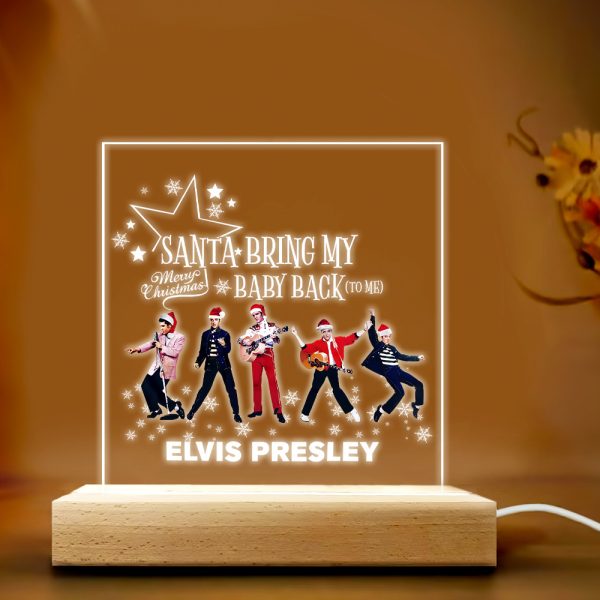 Elvis Presley Led Light with Wooden Base (7 Colors) - TANTN 9442