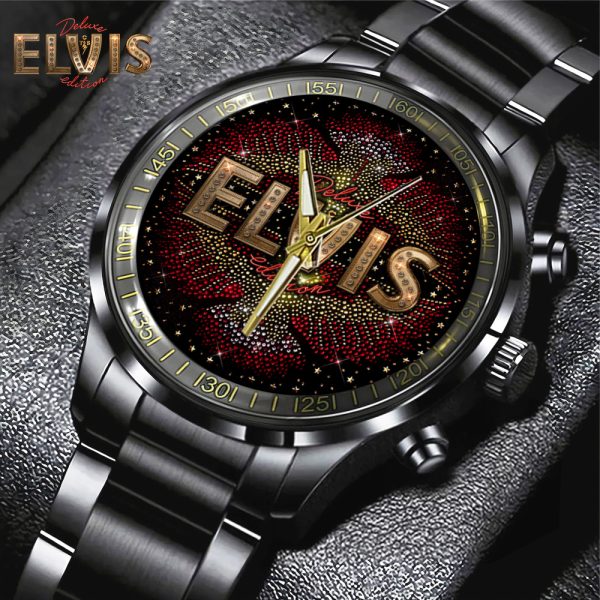 Elvis Presley Black Stainless Steel Watch - GNE 1855