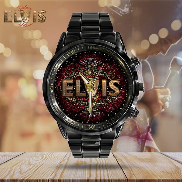 Elvis Presley Black Stainless Steel Watch - GNE 1855