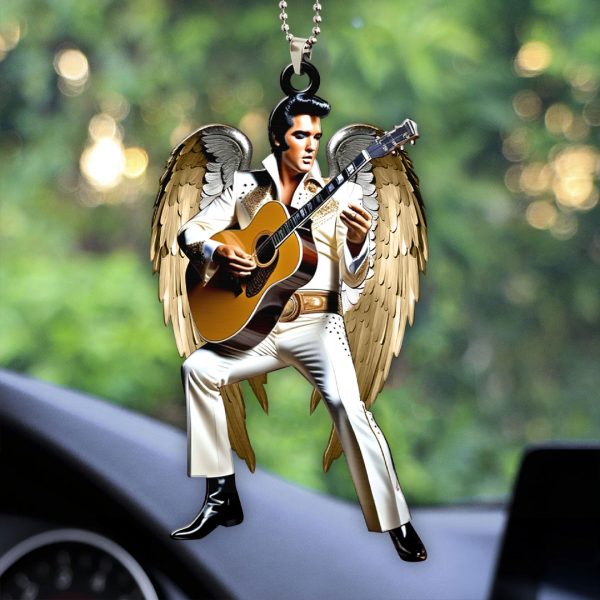 Elvis Presley Custom Shape 2-sided Acrylic Car Ornament - HOATT 6950