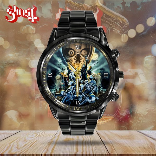 Ghost Band Black Stainless Steel Watch - TANTN 9531