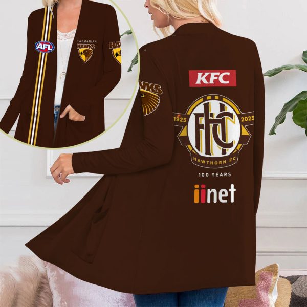 Hawthorn FC Women's Patch Pocket Cardigan - MAITM 8741