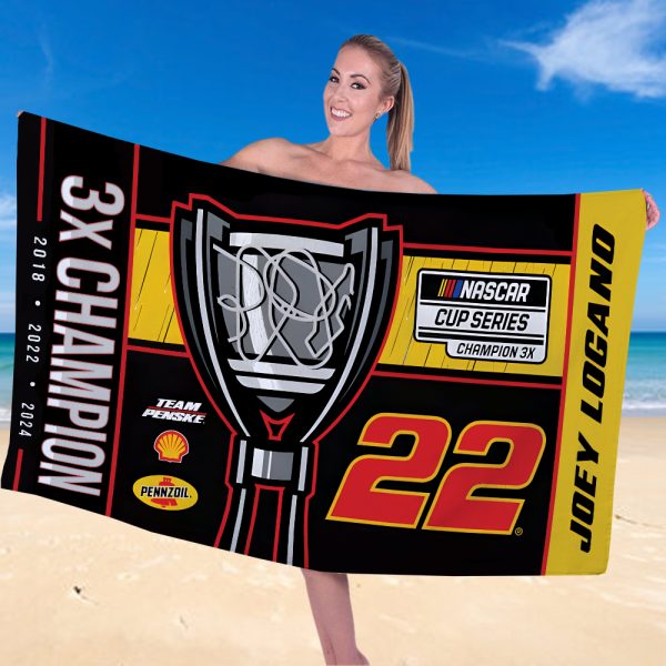 Joey Logano Rectangle Beach Towel - TANTN 9324