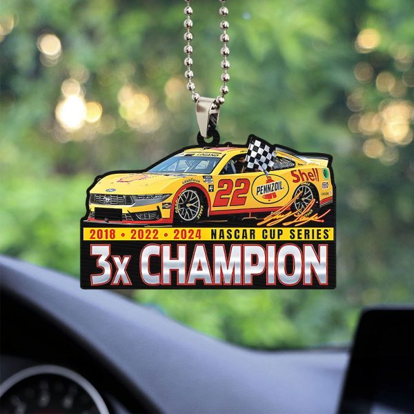 Joey Logano Custom Shape 2-sided Acrylic Car Ornament - TANTN 9326