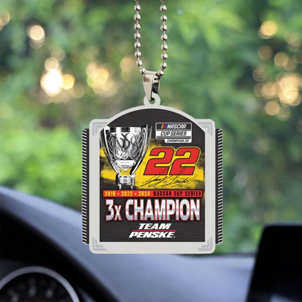 Joey Logano Custom Shape 2-sided Acrylic Car Ornament - TANTN 9328