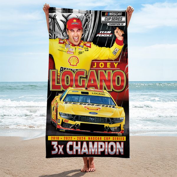 Joey Logano Rectangle Beach Towel - TANTN 9325