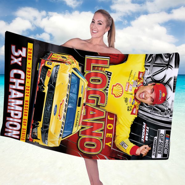 Joey Logano Rectangle Beach Towel - TANTN 9325