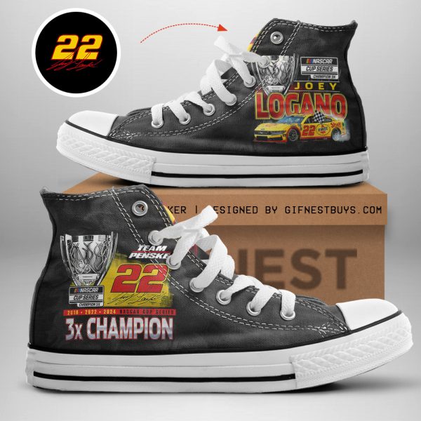 Joey Logano High Top Canvas Shoes - TANTN 9410