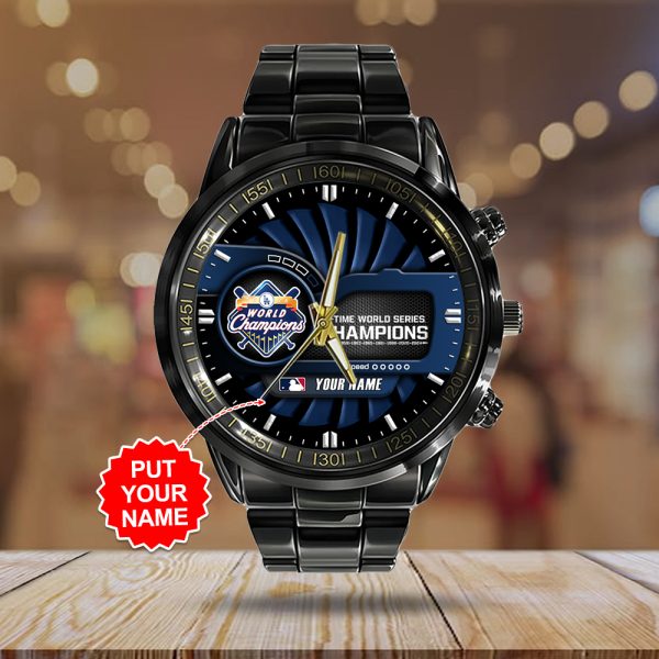 Personalized Los Angeles Dodgers Black Stainless Steel Watch - TANTN 9279