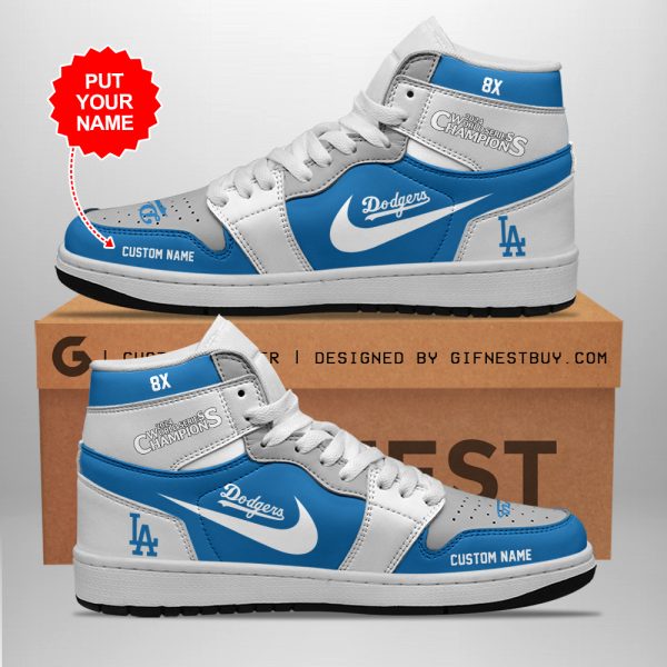 Personalized Los Angeles Dodgers AJ 1 Sneaker - MAITM 8715