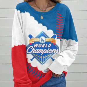 Los Angeles Dodgers Round Neck Raglan Sleeve Sweatshirt – HOATT 6902