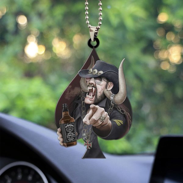 Motörhead Band x Lemmy Kilmister Custom Shape 2-sided Acrylic Car Ornament - MAITM 8858