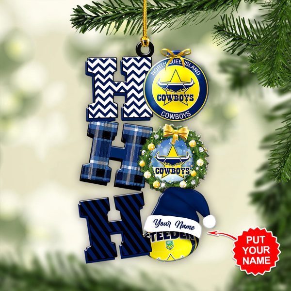 Personalized North Queensland Cowboys Custom Shape 1-sided Acrylic Ornament - HOATT 6981