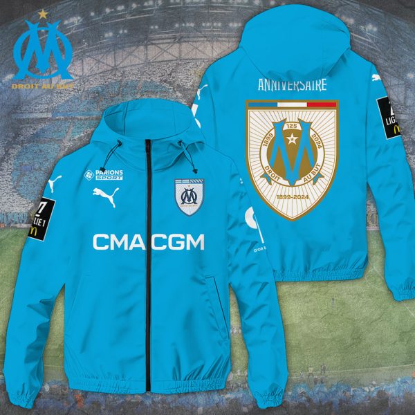 Olympique de Marseille 3D Windbreaker Jacket - TANTN 9387