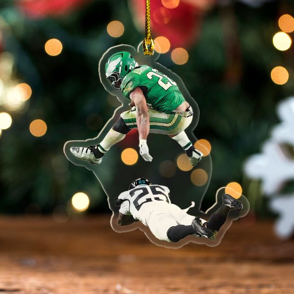 4PCS Philadelphia Eagles Custom Shape Clear 1-Sided Acrylic Ornament - TANTN 9561