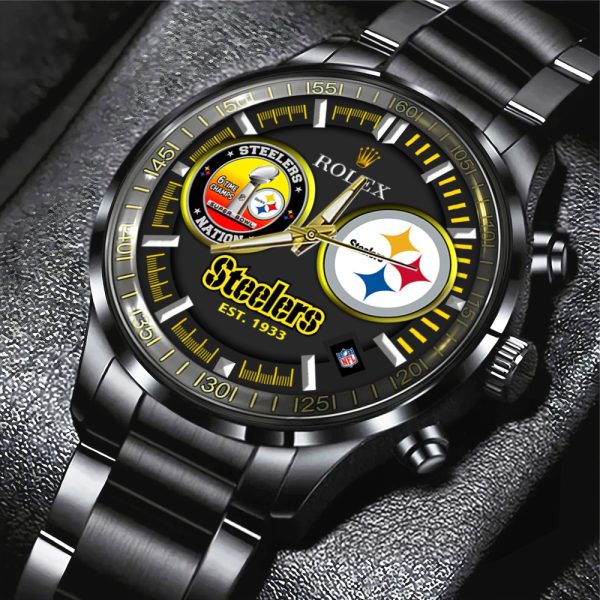 Pittsburgh Steelers x Rolex Black Stainless Steel Watch - MAITM 8675