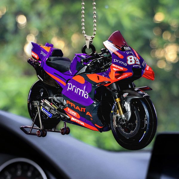 Prima Pramac Racing x Jorge Martín Custom Shape 1-sided Acrylic Car Ornament - HOATT 7120