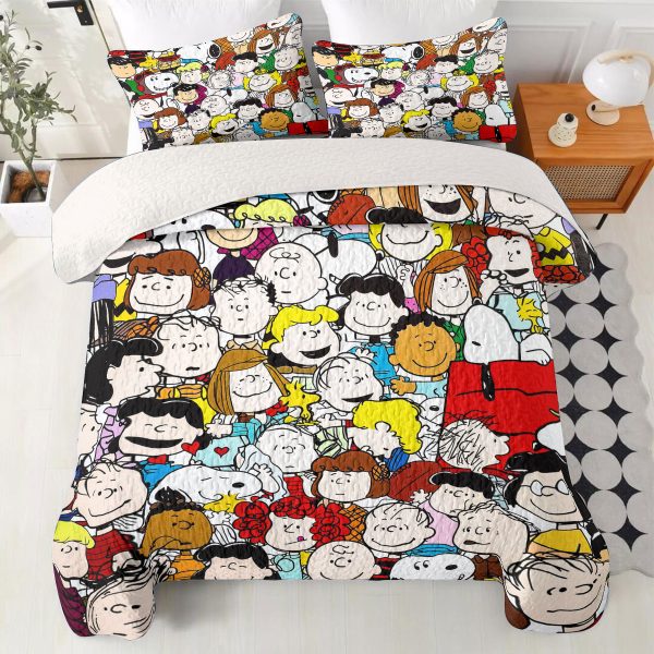 Snoopy Quilt Bedding Set - HOATT 6933