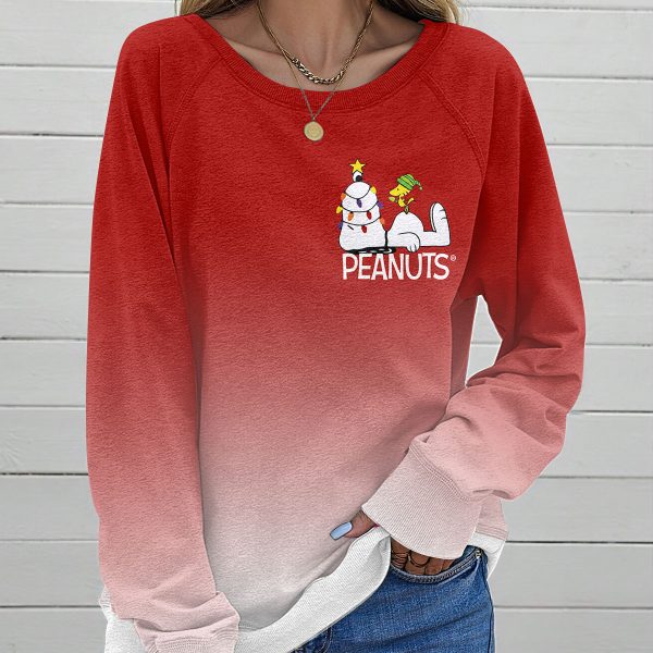 Snoopy Round Neck Raglan Sleeve Sweatshirt – HOATT 7001