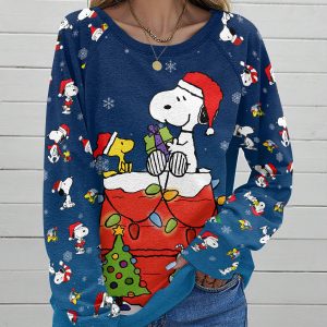 Snoopy Round Neck Raglan Sleeve Sweatshirt – HOATT 7006