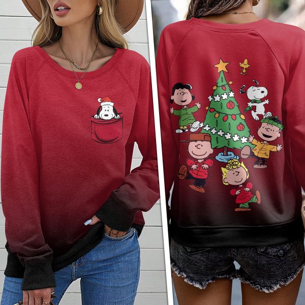 Snoopy Round Neck Raglan Sleeve Sweatshirt – HOATT 7036