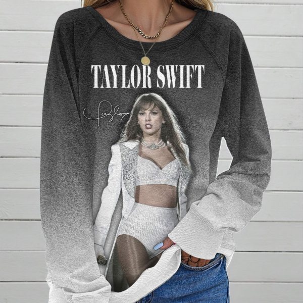 Taylor Swift Round Neck Raglan Sleeve Sweatshirt – HOATT 7196