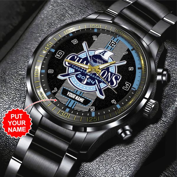 Personalized CFL Toronto Argonauts Black Stainless Steel Watch - TANTN 9488