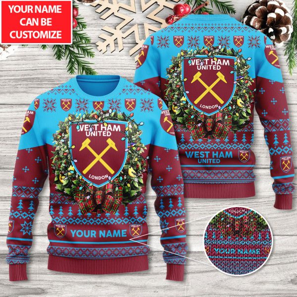 Personalized West Ham United FC 3D Ugly Sweater - TANTN 9310