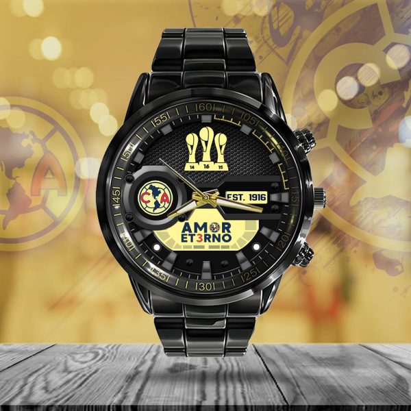 Club América Black Stainless Steel Watch - MAITM 9248