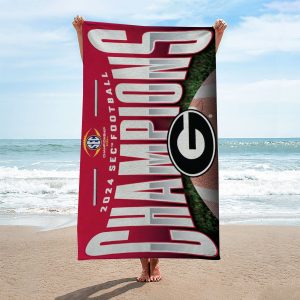 Georgia Bulldogs Football Rectangle Beach Towel - MAITM 9123