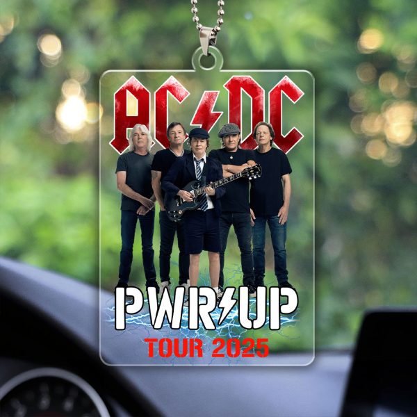 AC/DC Custom Shape Clear 1-sided Car Ornament - HOATT 7727