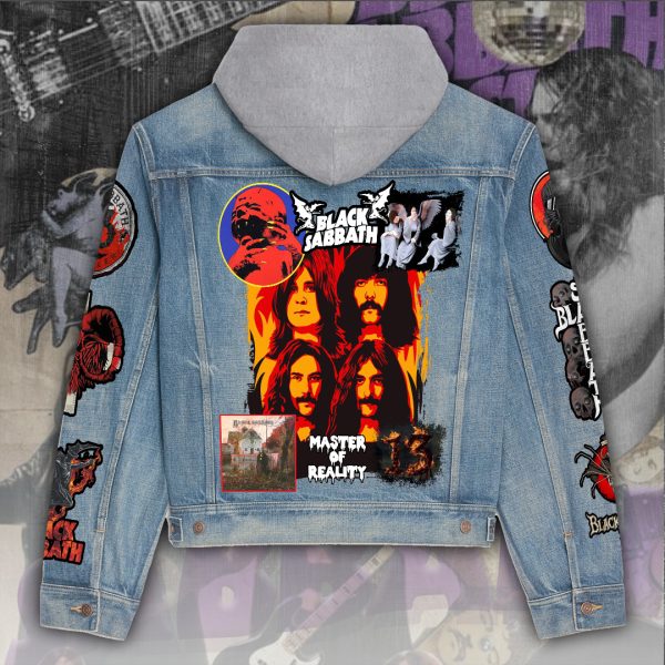 Black Sabbath Women's Denim Hood Jacket - ANHNV 5729