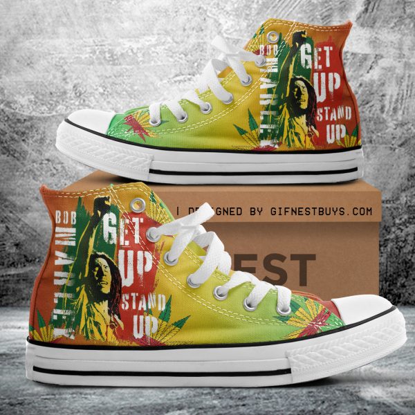 Bob Marley High Top Canvas Shoes - ANHNV 5790