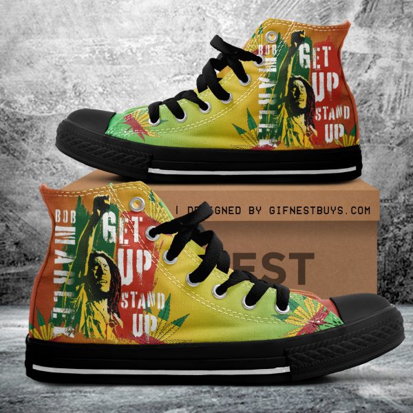 Bob Marley High Top Canvas Shoes - ANHNV 5790