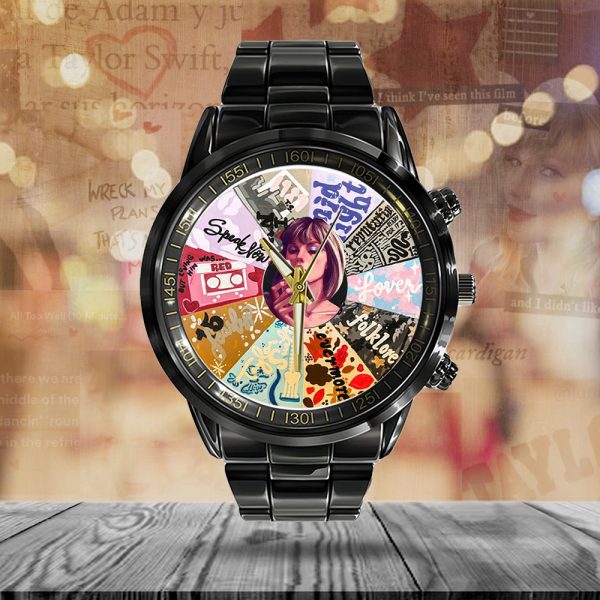 Taylor Swift Black Stainless Steel Watch - ANHNV 5795